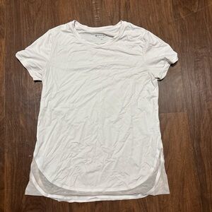 Athleta Cream Short Sleeve Top